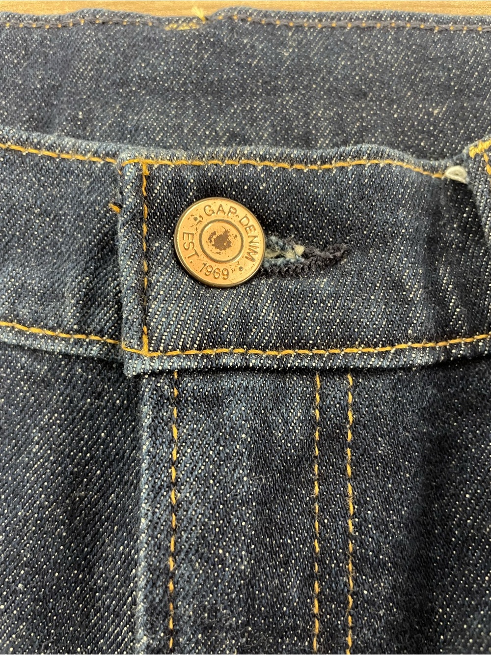 GAP High Rise Stride Wide-Leg Dark Blue Denim Jeans size 8 - Picture 7 of 10